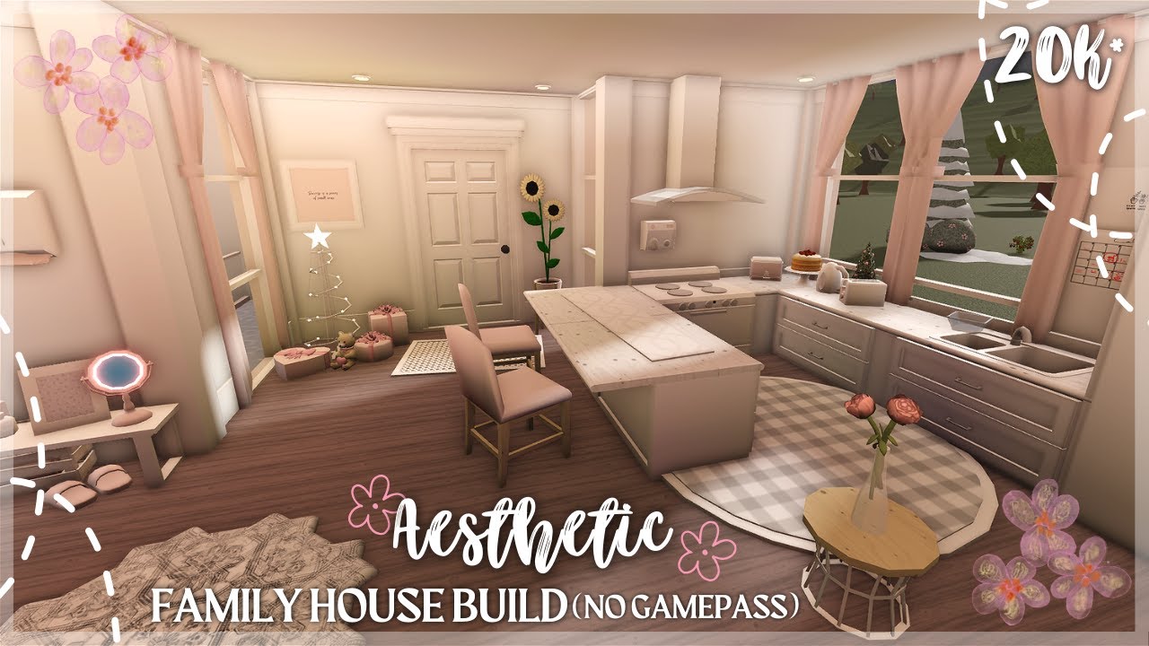 20K! BLOXBURG; MODERN AESTHETIC FAMILY HOUSE BUILD, (NO GAMEPASS ...