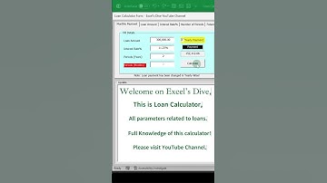 Loan Calculator on UserForm Excel VBA (Hindi) #excelsdive #exceldive