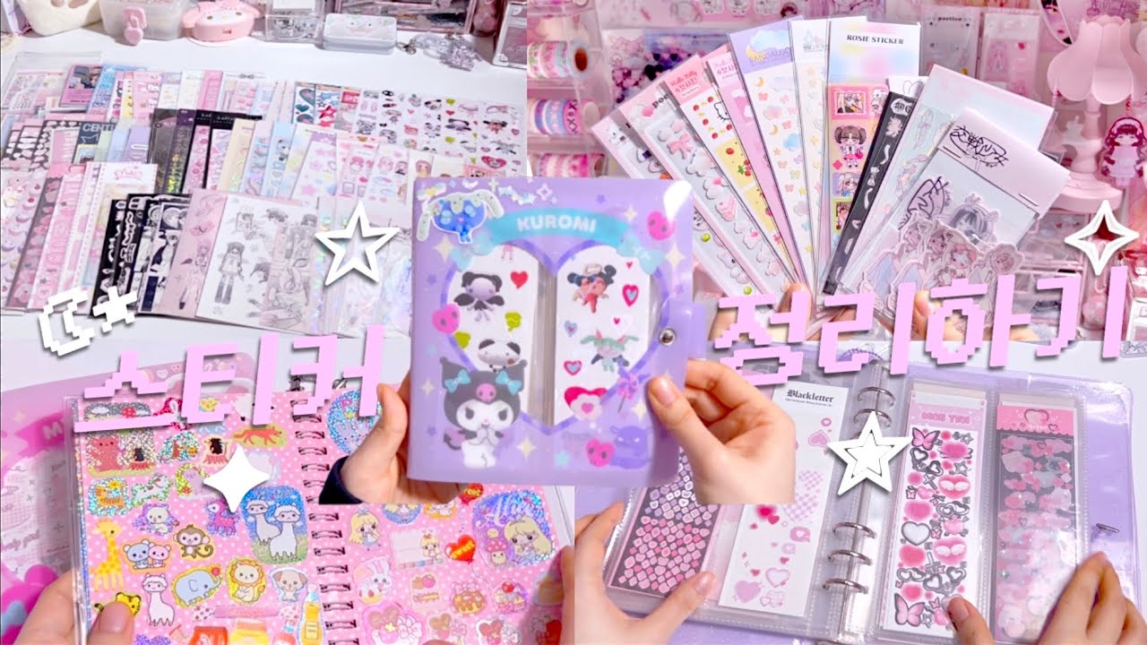 .*･☆ﾟ스 티 커 정 리 .*･☆ﾟ바인더, 아크릴대, 틴케이스, 스티커북 다양하게 정리하기 ✧ organize with me .｡o♡