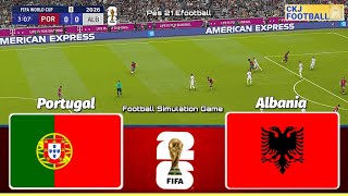 Portugal Vs Albania | World Cup Championship 2026 Efootball | PES 21 Simulation #worldcup2026pes21