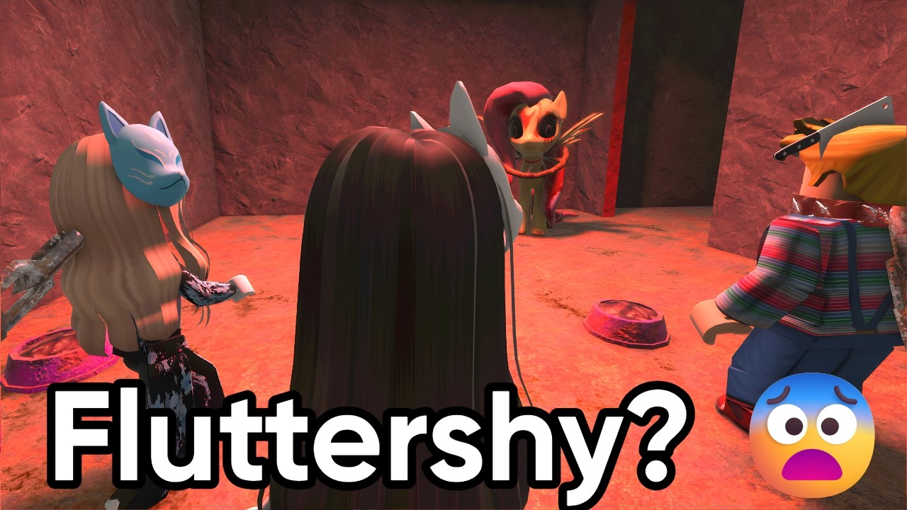 MIS HERMANOS CONOCEN a FLUTTERSHY en ROBLOX!! 💀🔪
