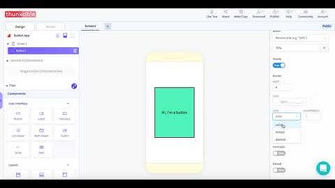 Design a Button App - Thunkable