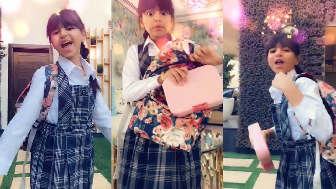 سنابات نجلاء عبدالعزيز مع روز وأول يوم دراسي