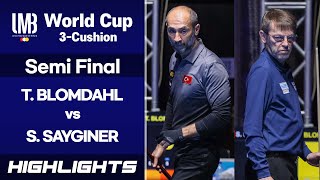 [Sharm El Sheikh World Cup 3Cushion 2021] Semi Final  Torbjorn BLOMDAHL vs Semih SAYGINER. H/L