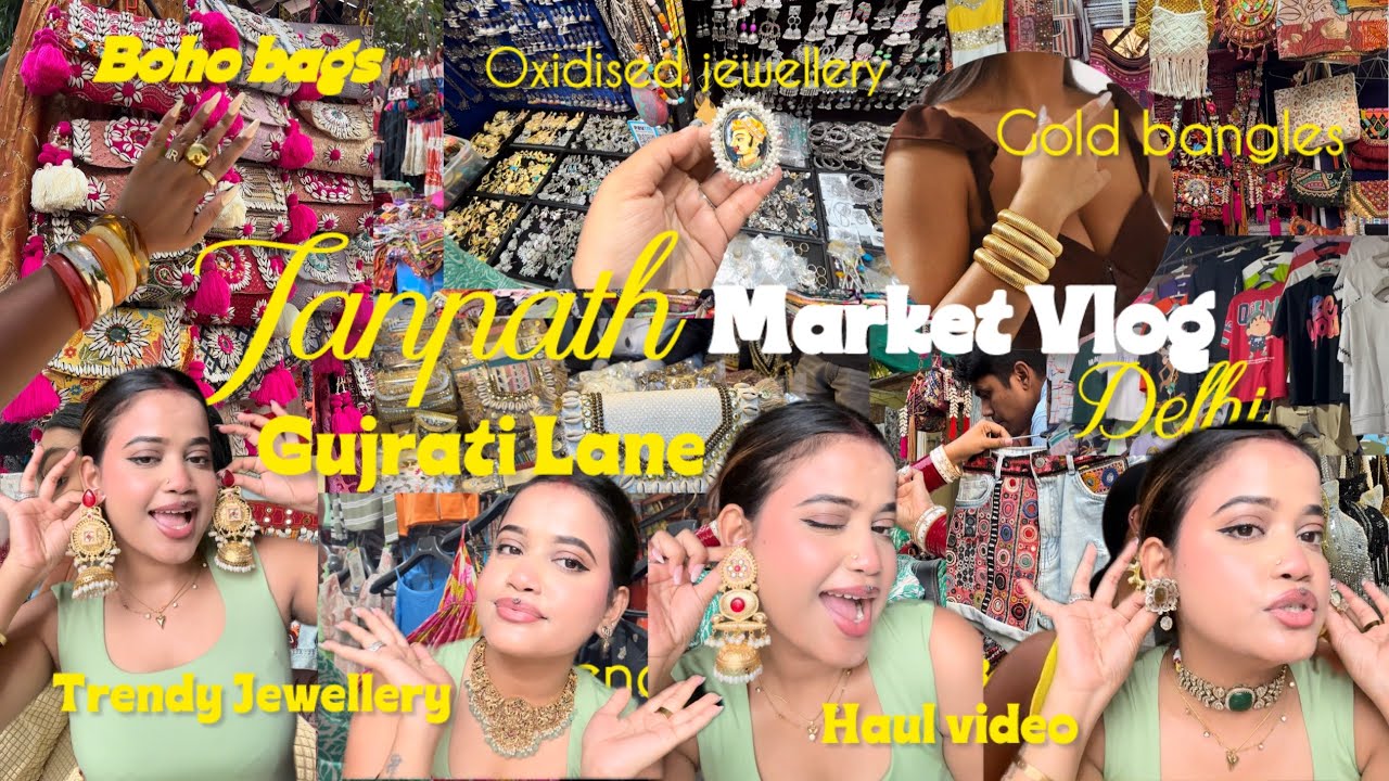 JANPATH MARKET  DELHI VLOG || JEWELLERY HAUL VIDEO|| BEST MARKET FOR OXIDISED JEWELLERY