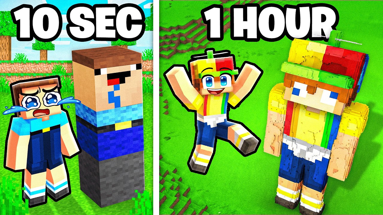 10 Second vs 1 Hour STATUE Build Battle!