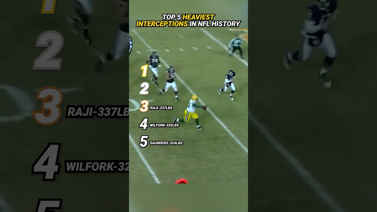Heaviest Interceptions in NFL History #shorts