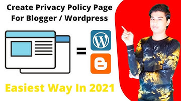 how to create privacy policy page in blogger | how to create privacy policy page in wordpress