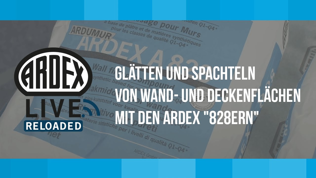 Glätten und Spachteln von Wand- und Deckenflächen mit den ARDEX 