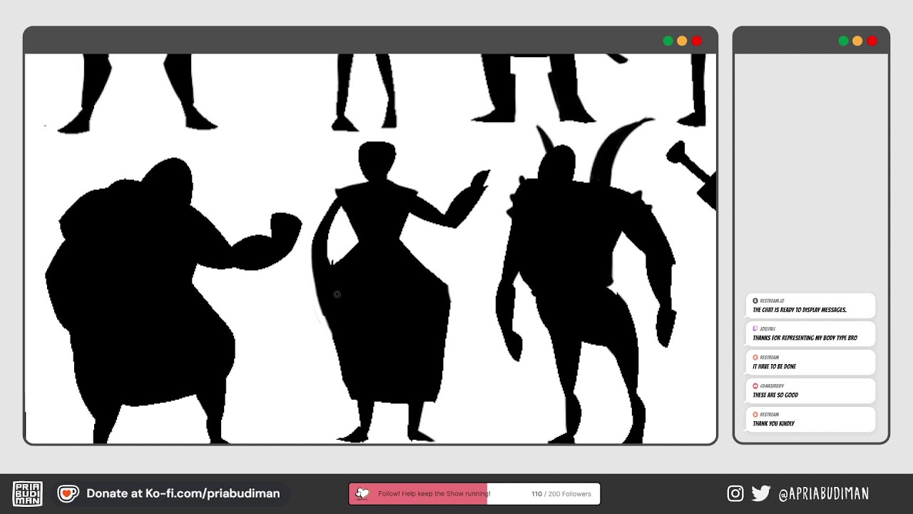 Stream & Chill - Character Thumbnails Explorations