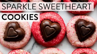 Sparkle Sweetheart Cookies