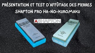 PRÉSENTATION ET TEST D'AFFÛTAGE DES PIERRES SHAPTON PRO HA-NO-KUROMAKU