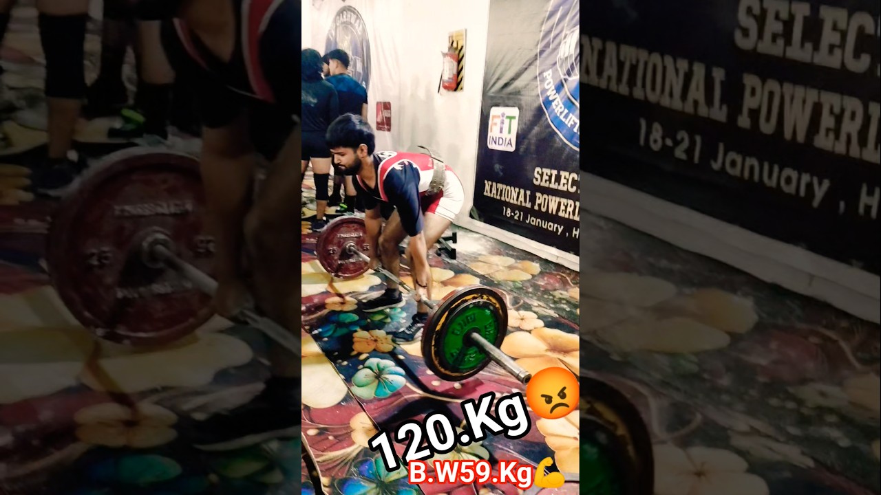 120.Kg Deadlift🇮🇳weight 59.Kg Sumo Lift 