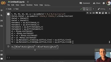 Modeling the Double Pendulum with Python and sympy