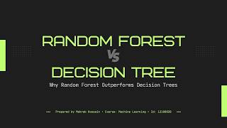 Random Forest vs Decision Tree | Machine Learning | Presentation | 12108028