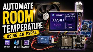 How to Automate Room Temperature Using an ESP32 with DS3231, DHT22 & ILI9486 TFT (With Example Code)