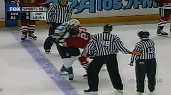 San Jose Sharks vs Chicago Blackhawks | October 4, 1999 |  Fight filled game