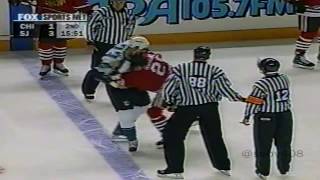 San Jose Sharks vs Chicago Blackhawks | October 4, 1999 | Fight filled game