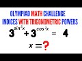 Math Olympiad Challenge | Indices with Trigonometric Powers