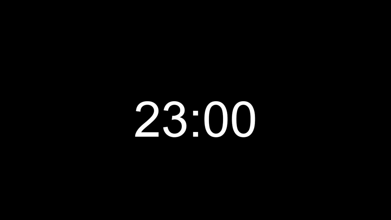 23 Minute Timer Countdown with Black Screen - YouTube