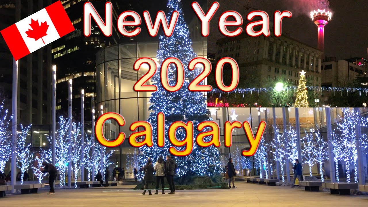 Calgary 2020 New Year Fireworks Display Calgary Tower Vlog 4 YouTube