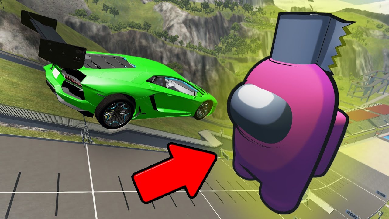 AMONG US vs CARS! Crazy jumps, crashes in BeamNG drive 2020. Carantine.