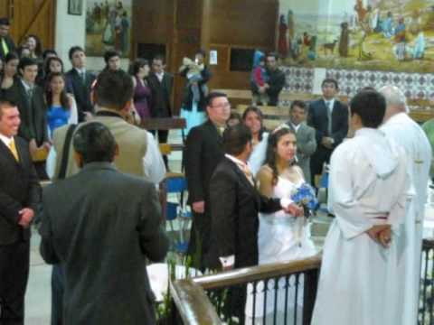 Natalia y Leandro en el altar =)