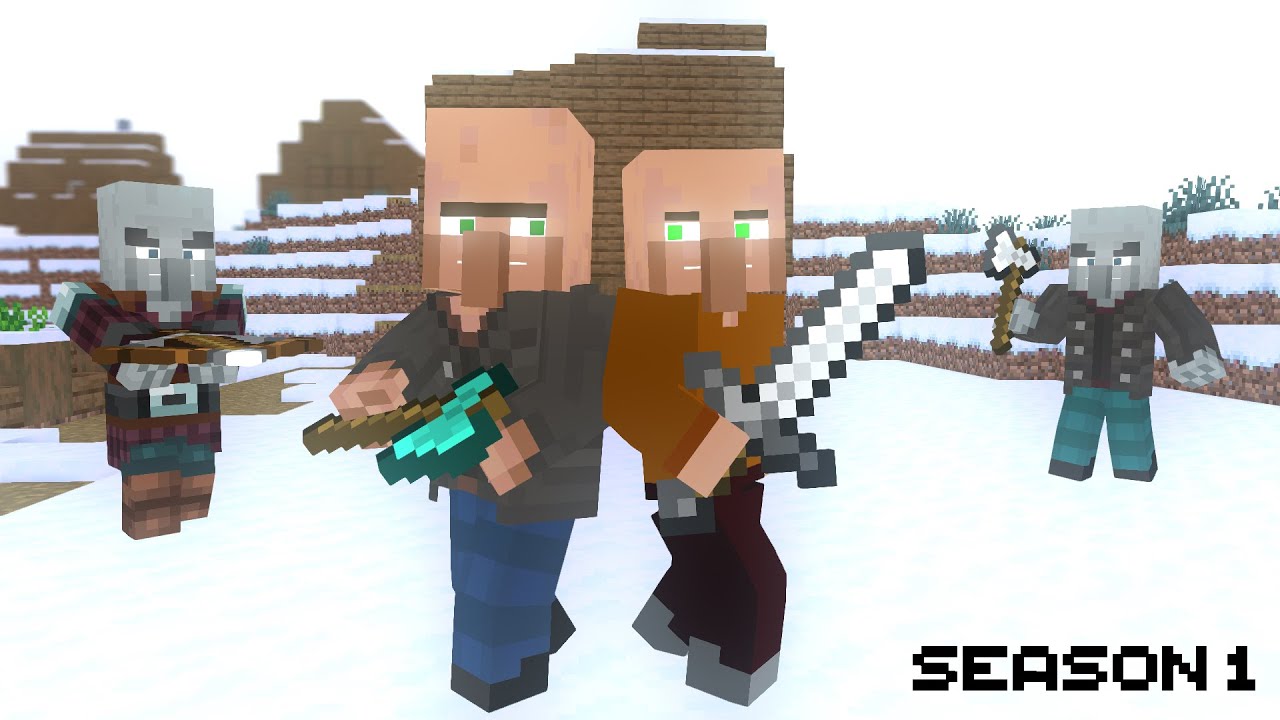 Villager Vs Pillager Season 1 (All Episode) Minecraft Animation