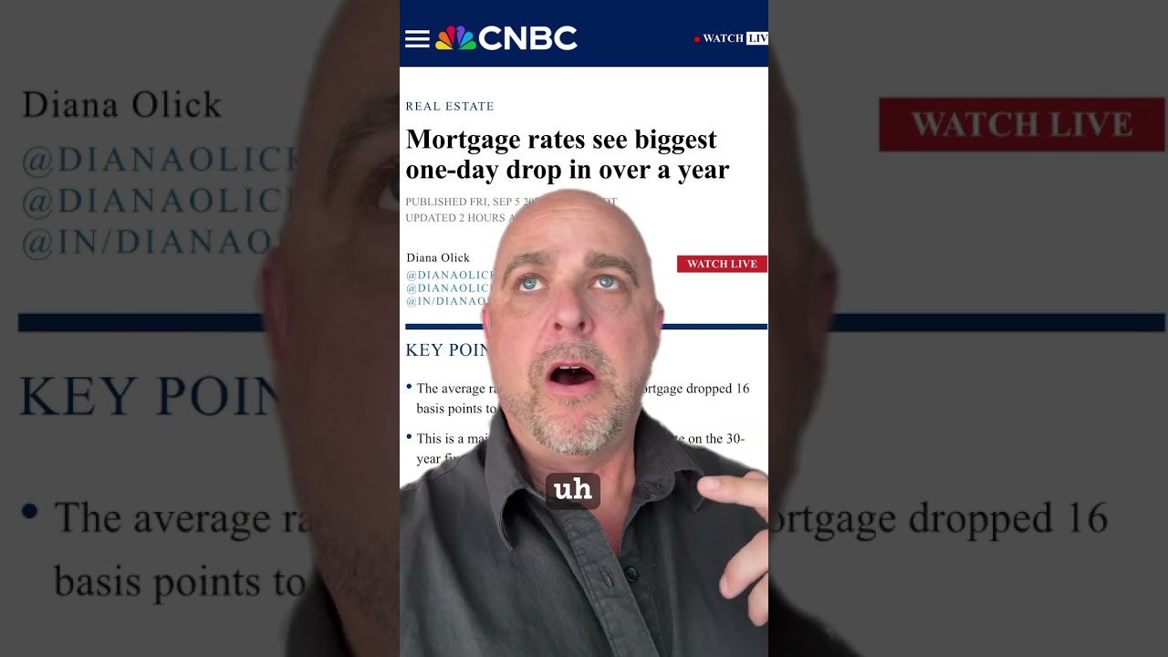 Biggest drop in mortgage rates in the last year. Bay Area is locking in lower rate refinances.