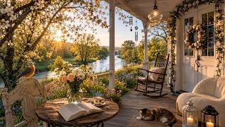 Soft Golden Morning in Spring Garden 🌿 Relaxing River Sounds & Peaceful Sunrise Mood screenshot 5