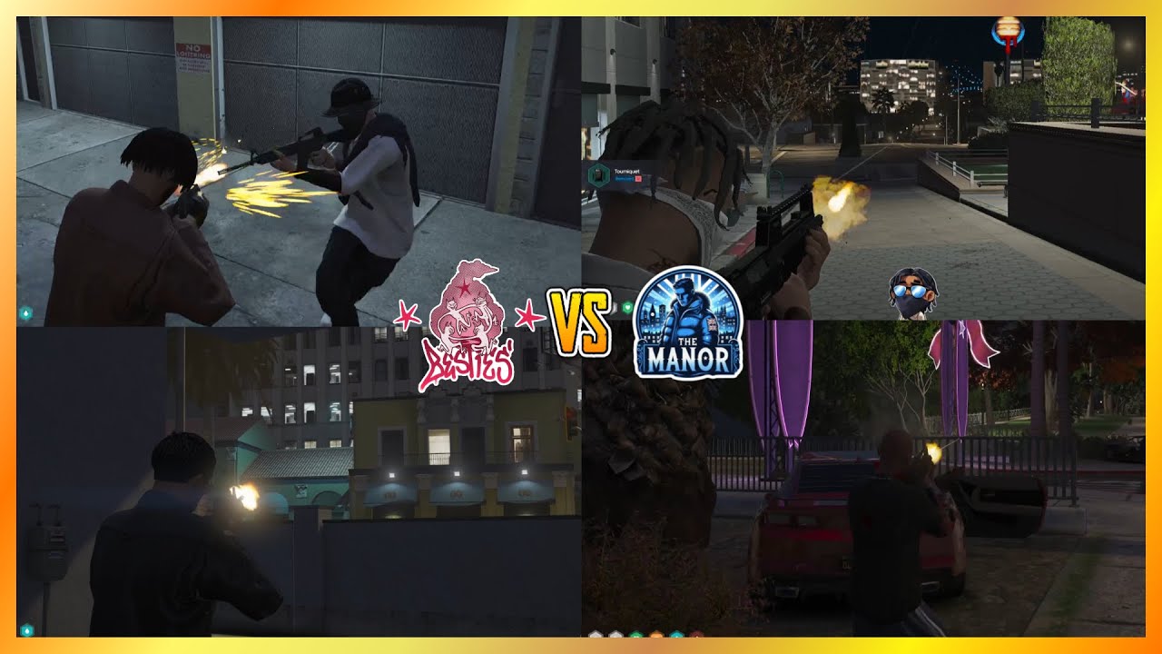 Besties vs Manor At Maze Bank (Multi POVs) | NoPixel 4.0 GTA RP