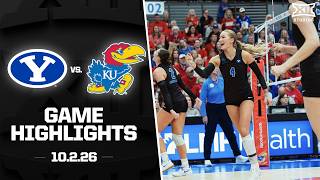 BYU vs. Kansas Highlights (10.2.26) | 2026 Big 12 Volleyball