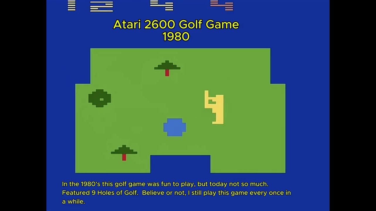 Atari 2600 Golf Game | 1980's | Best Golf Game Ever, maybe not, but definitely brings back memories!
