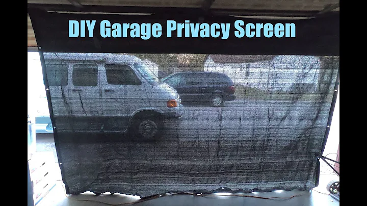 DIY Garage Privacy Mesh Curtain Screen