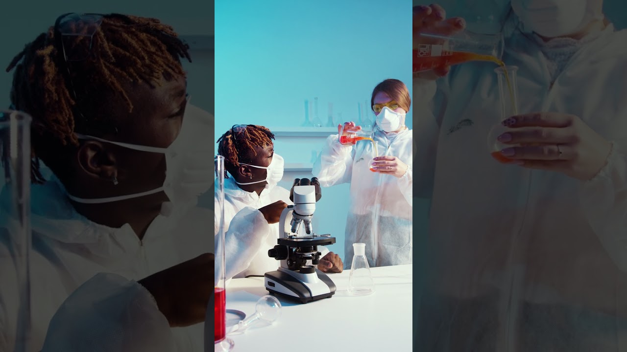 Man and Woman Conducting Science Experiment | Engaging Laboratory Research Footage