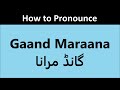Gaand Maraana Pronunciation In Urdu Pronounce Gand Mrana In Hindi گانڈ مرانا کا اردو تلفظ