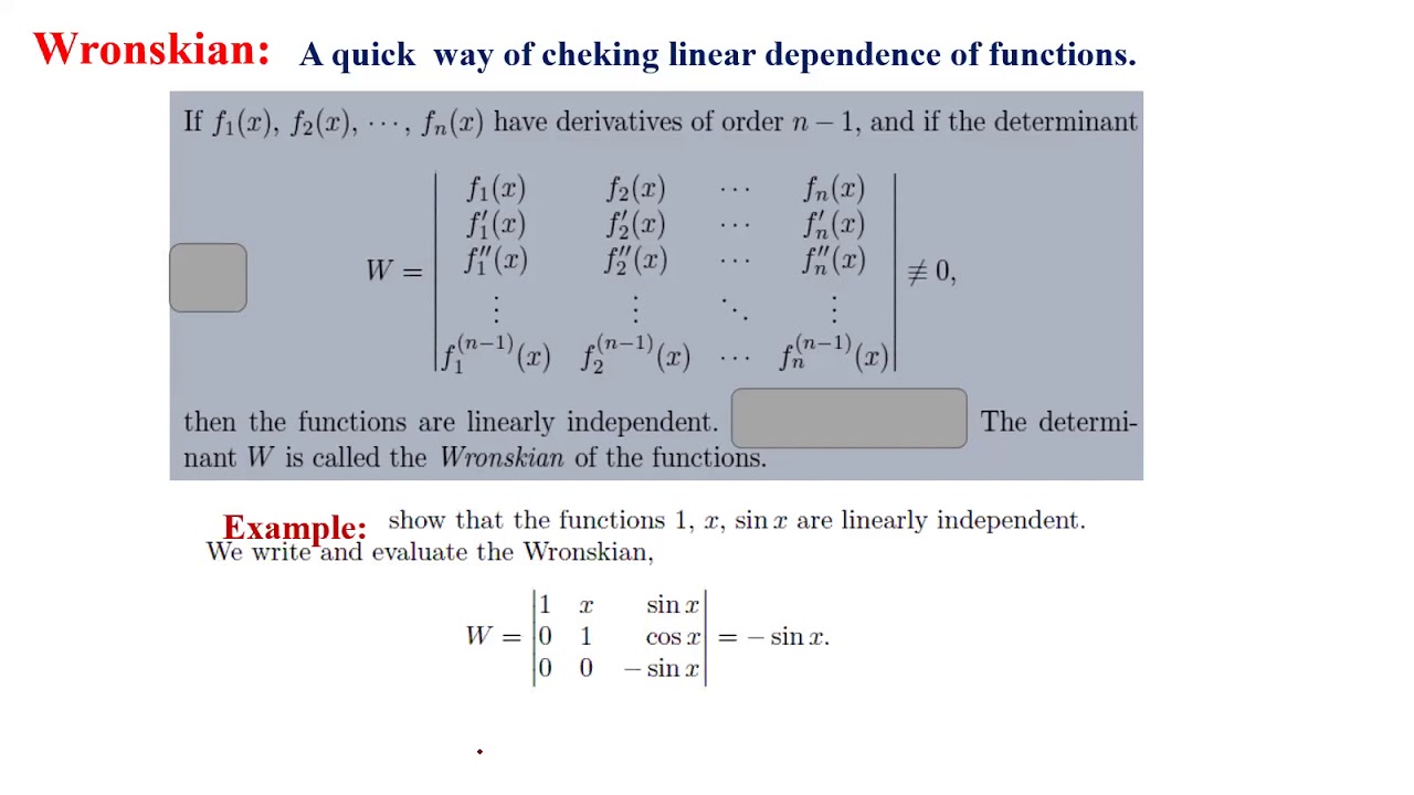 Lecture-3 Linear Dependence and Independence Part 3 - YouTube