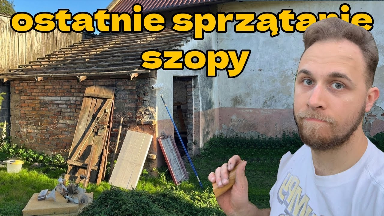 Sprzątanie szopy przed jej rozbiórką