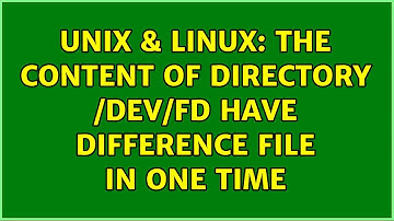 Unix & Linux: The content of directory /dev/fd have difference file in one time