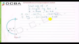 Castigliano's Theorem Problem 4 (Hemispherical beam)