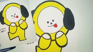 How to draw Chimmy Bt21| Easy, step by step tutorial.