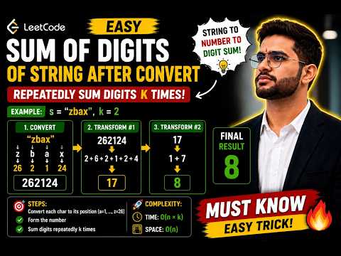 Sum of Digits of String After Convert | LeetCode Easy | C++
