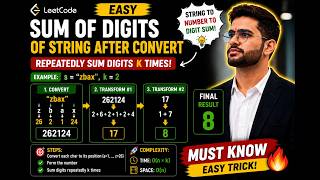 Sum of Digits of String After Convert | LeetCode Easy | C++