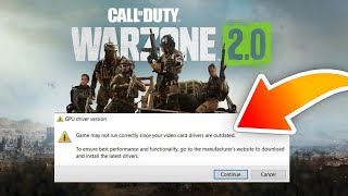 GPU Crash issues | How to Fix COD Modern Warfare 2 GPU Driver Version Error | Easy Tutorial