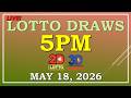 LOTTO RESULT 5PM DRAW ,  MAY 18, 2026@LottoResultTV15K