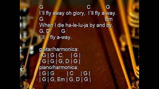I´ll Fly Away, written & music by Albert E. Brumley, chords acoustic guitar, lyrics