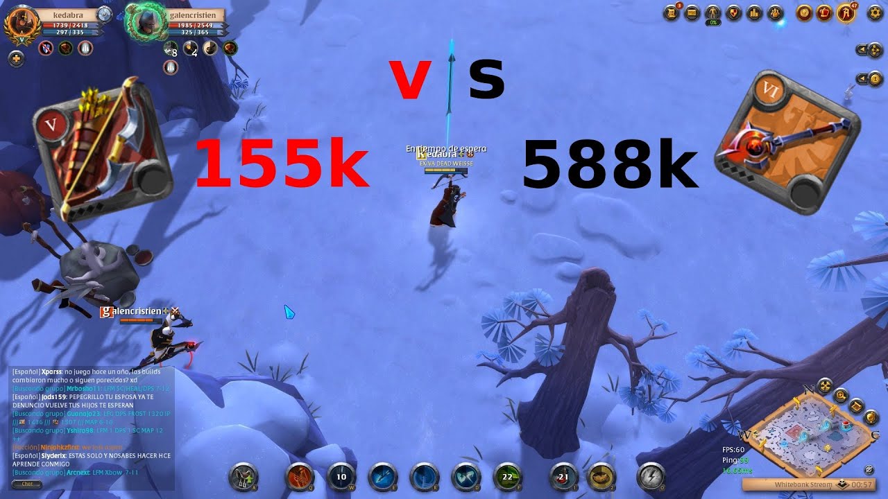 WAR BOW vs CURSED STAFF Albion Online Black zone pvp YouTube