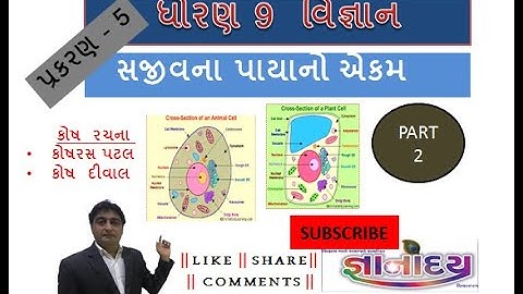 STD 9 || SCIENCE || CHAPTER 5 ||સજીવના પાયાનો એકમ || PART 2