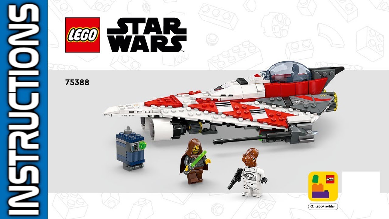 2つ MP4 🧱📖LEGO 75388 Jedi Bob's Starfighter Instructions - How to Build