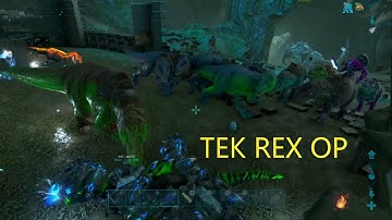 WIPING SUNKEN FOREST BASE WITH TEK REX - PVP MOMENTS #3 - ARK UNOFFICIAL PVP PS4